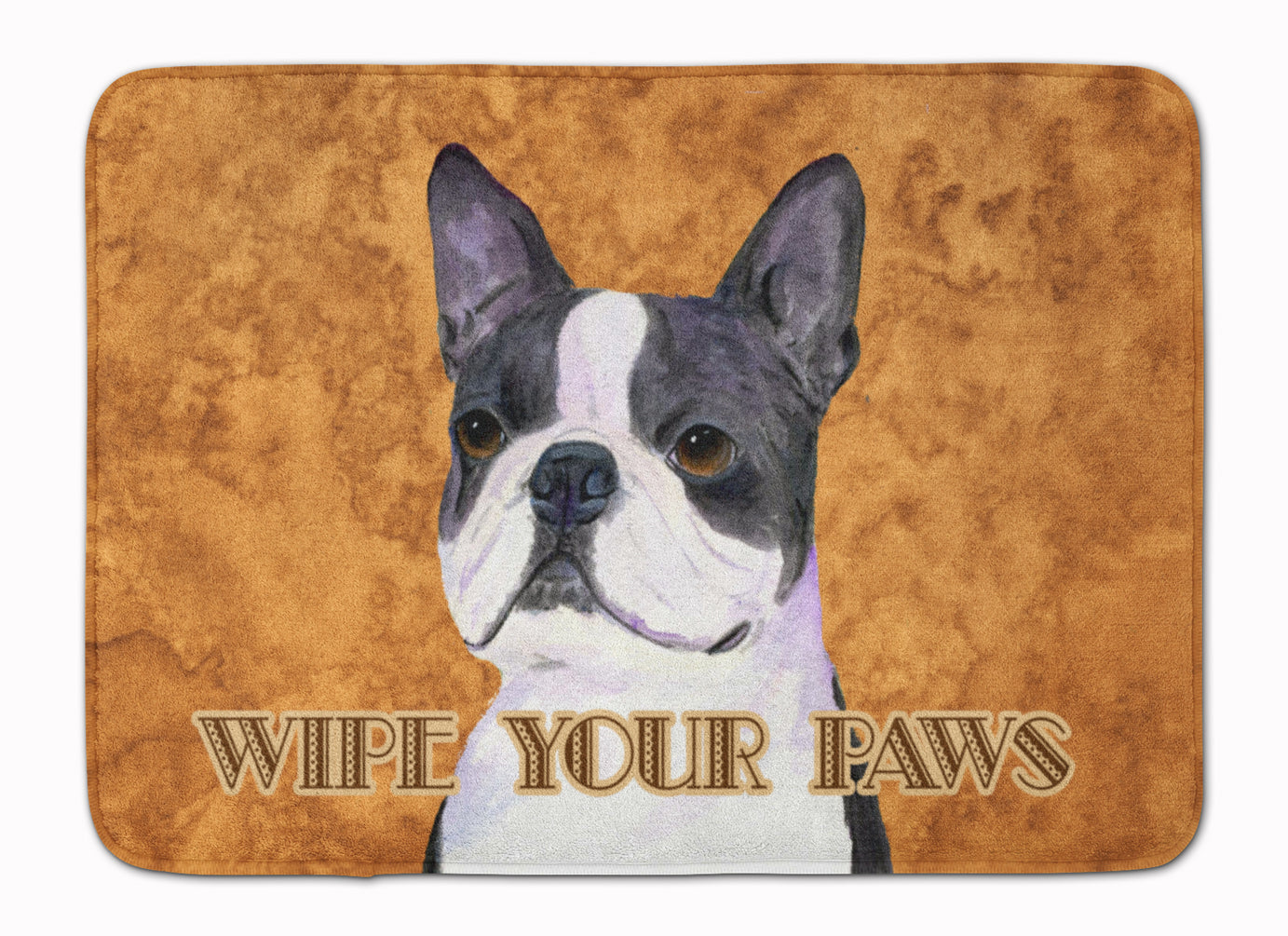 Boston Terrier Wipe your Paws Machine Washable Memory Foam Mat SS4884RUG - the-store.com