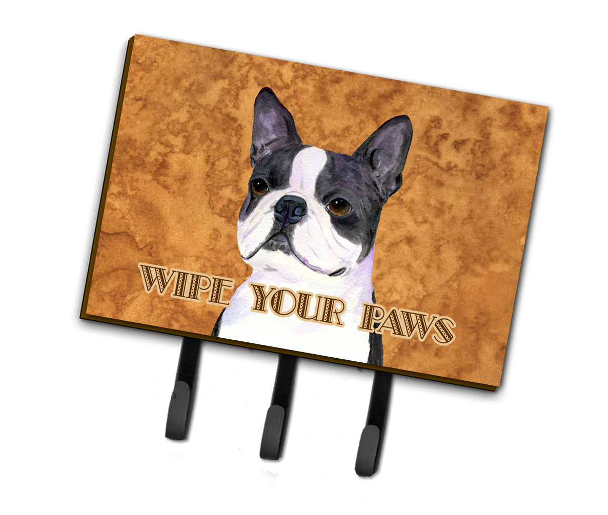 Boston Terrier Wipe your Paws Leash or Key Holder  the-store.com.