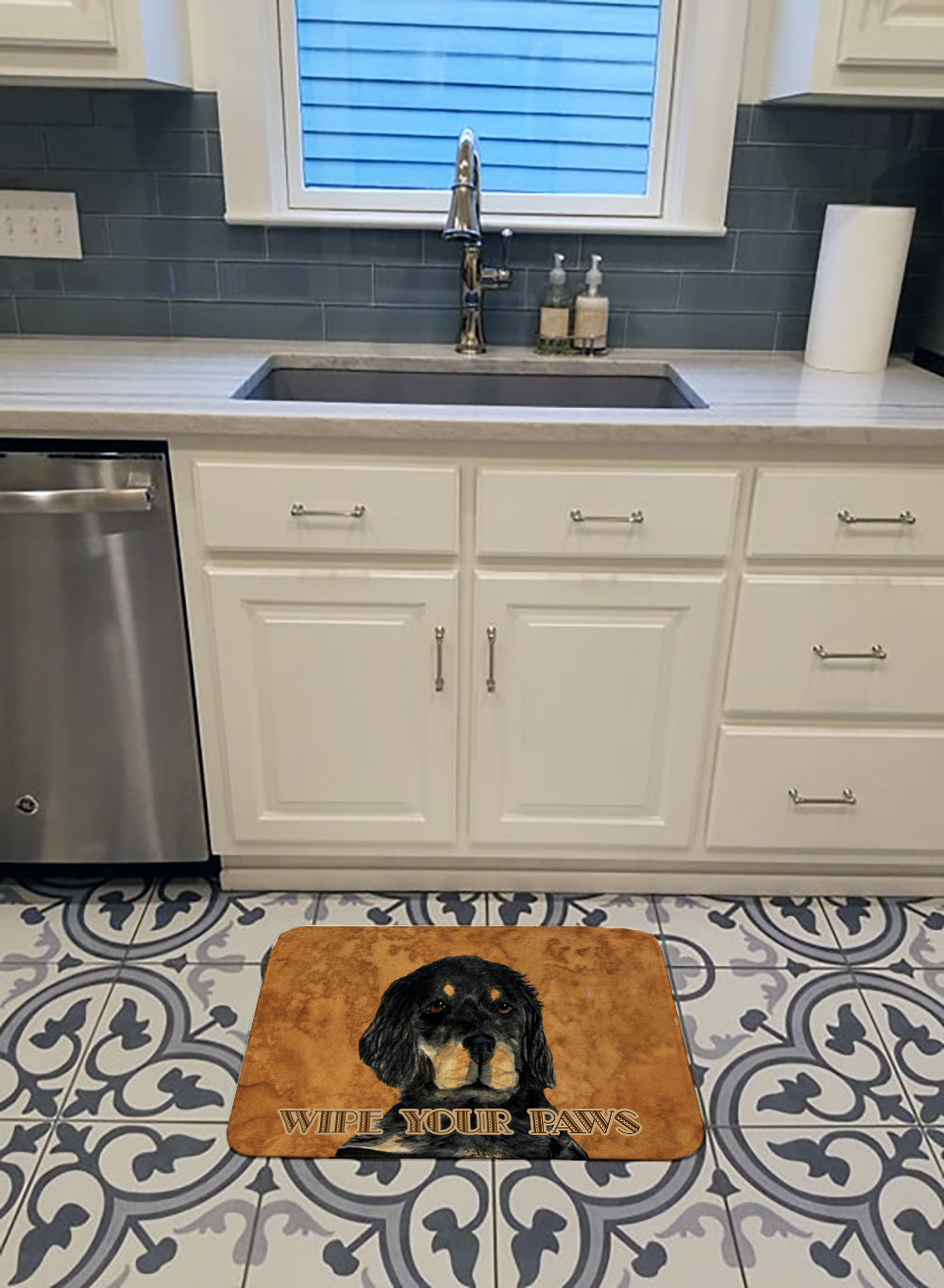 Gordon Setter Wipe your Paws Machine Washable Memory Foam Mat SS4885RUG - the-store.com