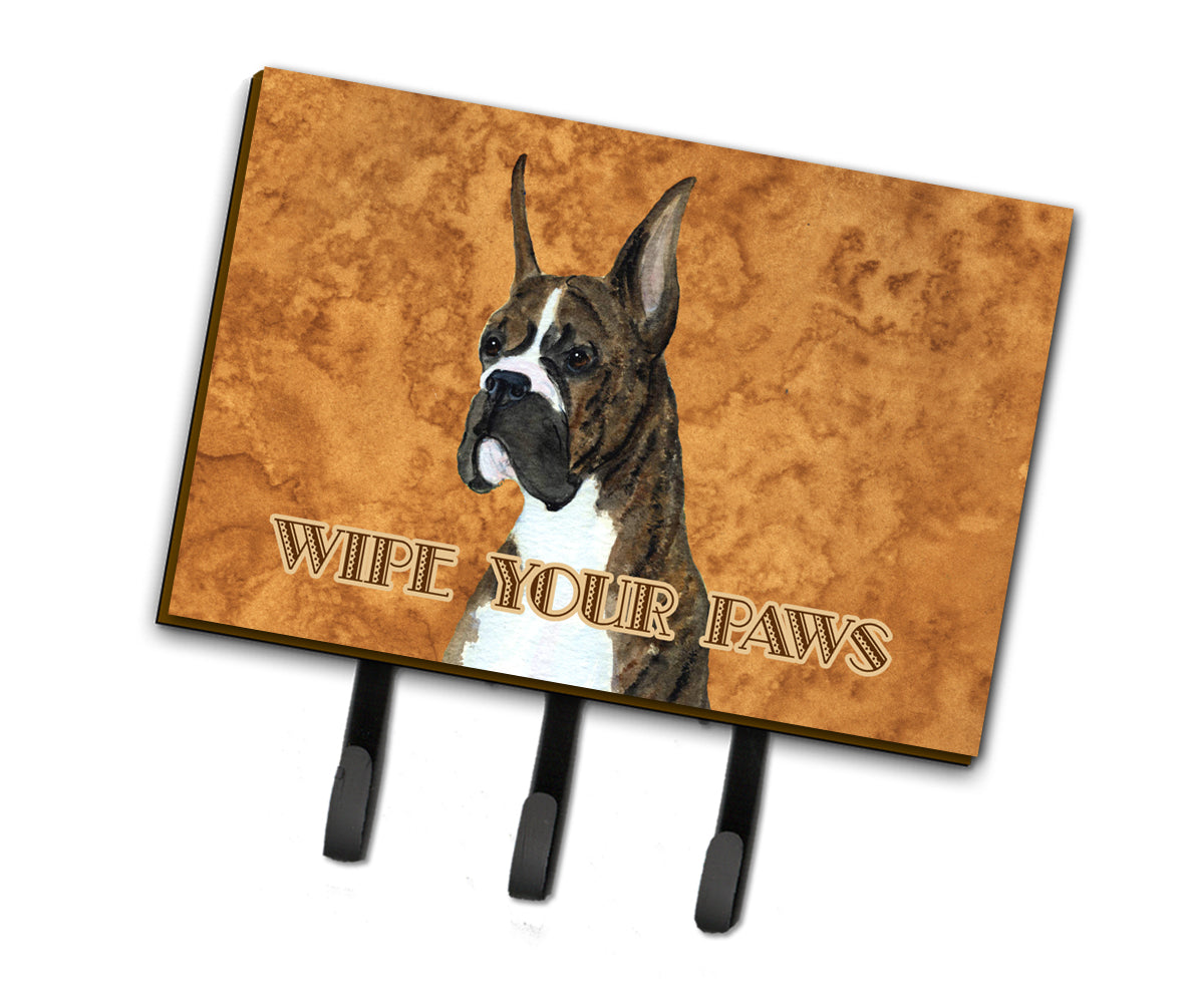Brindle Boxer Wipe your Paws Leash or Key Holder