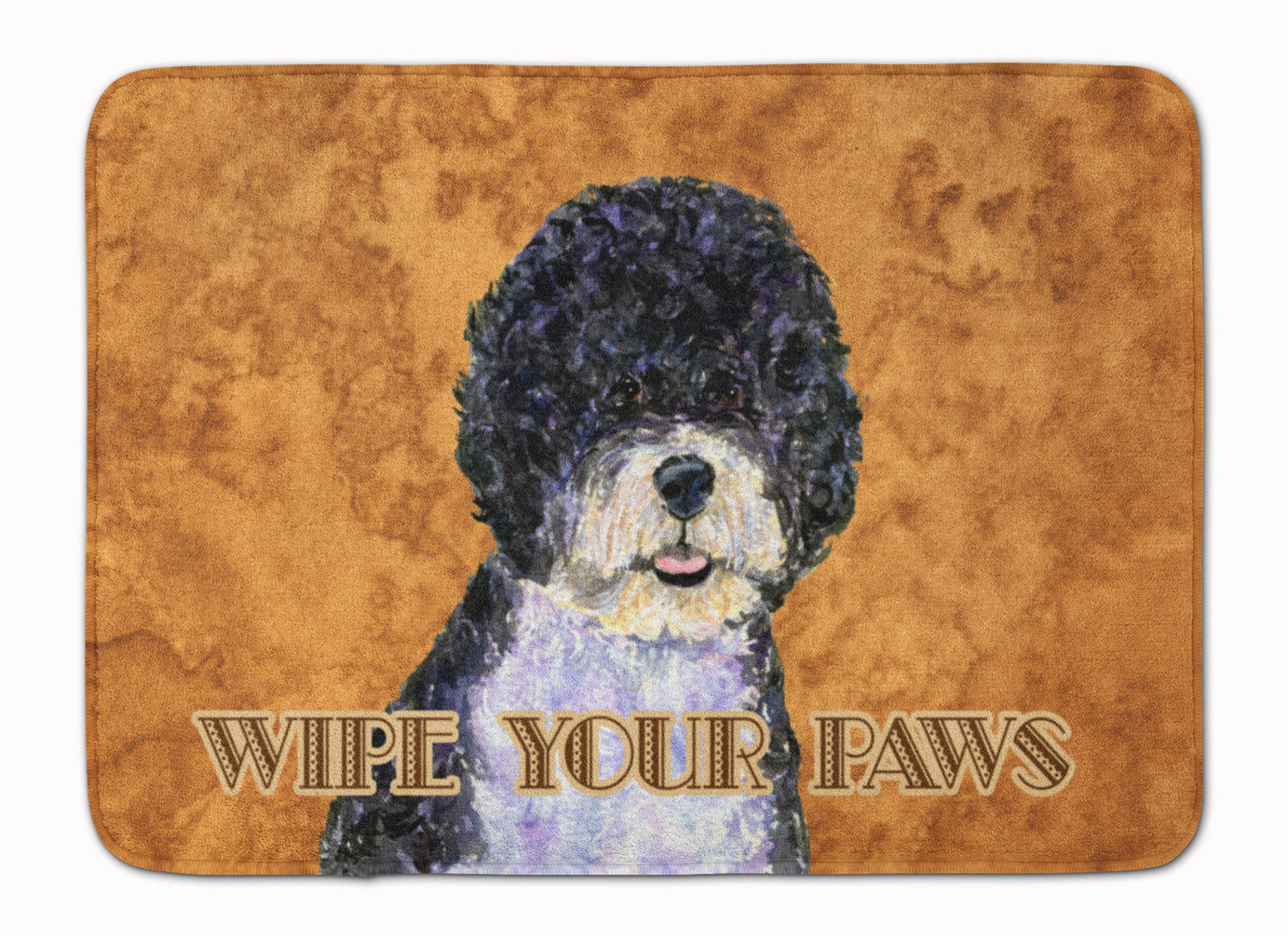 Portuguese Water Dog Wipe your Paws Machine Washable Memory Foam Mat SS4894RUG - the-store.com