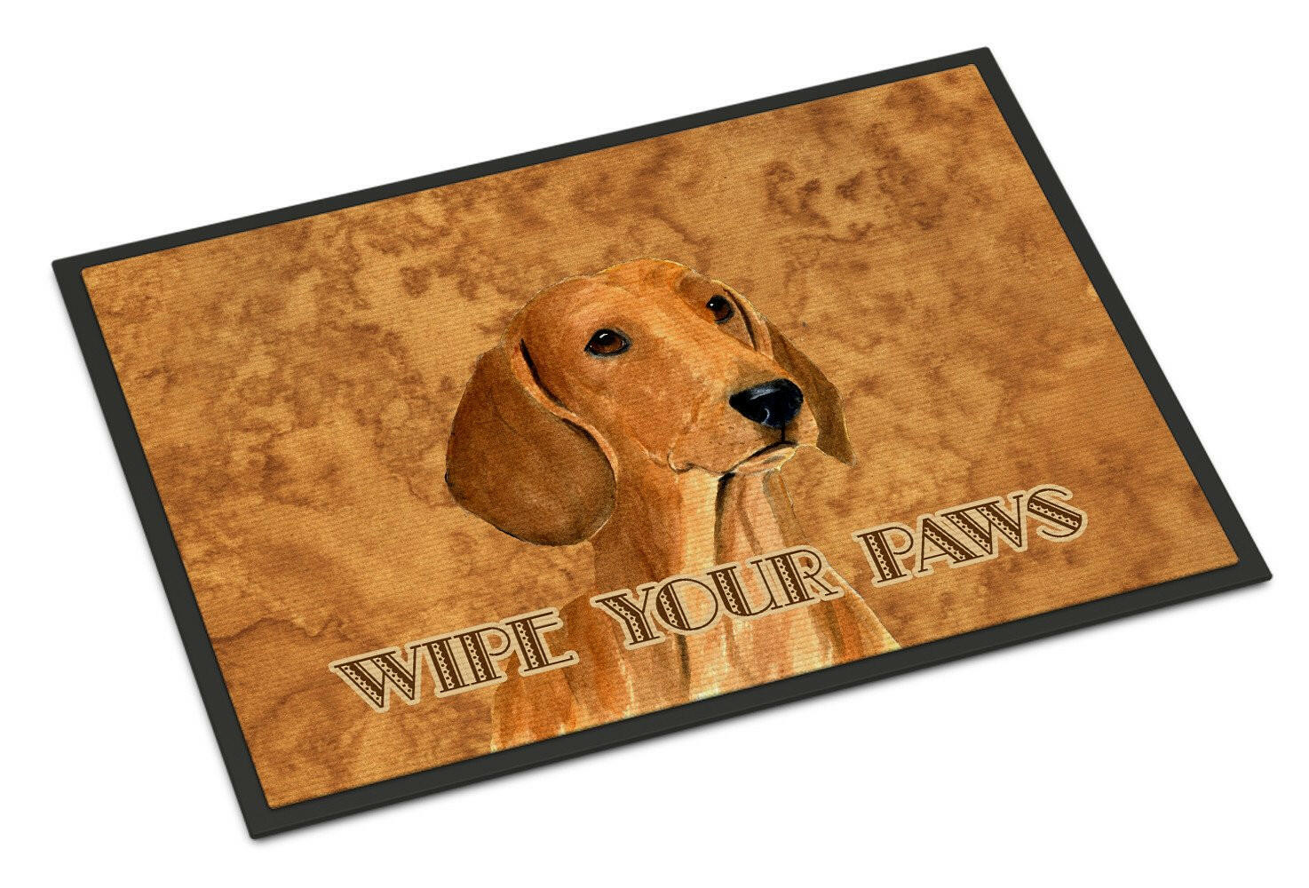 Red Dachshund Wipe your Paws Indoor or Outdoor Mat 24x36 SS4895JMAT - the-store.com
