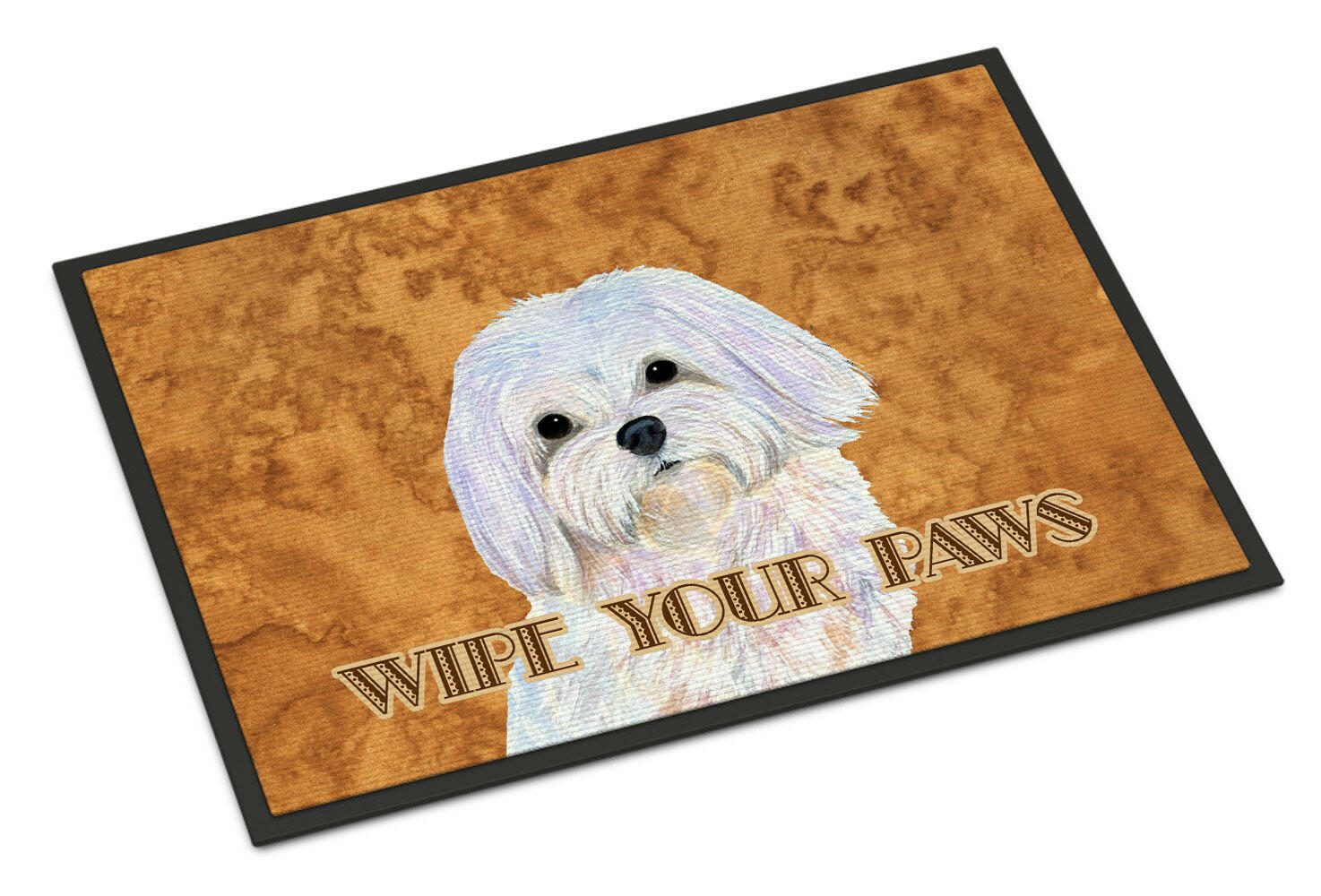Puppy Cut Maltese Wipe your Paws Indoor or Outdoor Mat 24x36 SS4897JMAT - the-store.com