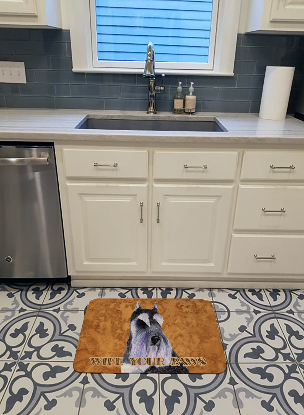 Schnauzer Wipe your Paws Machine Washable Memory Foam Mat SS4900RUG - the-store.com