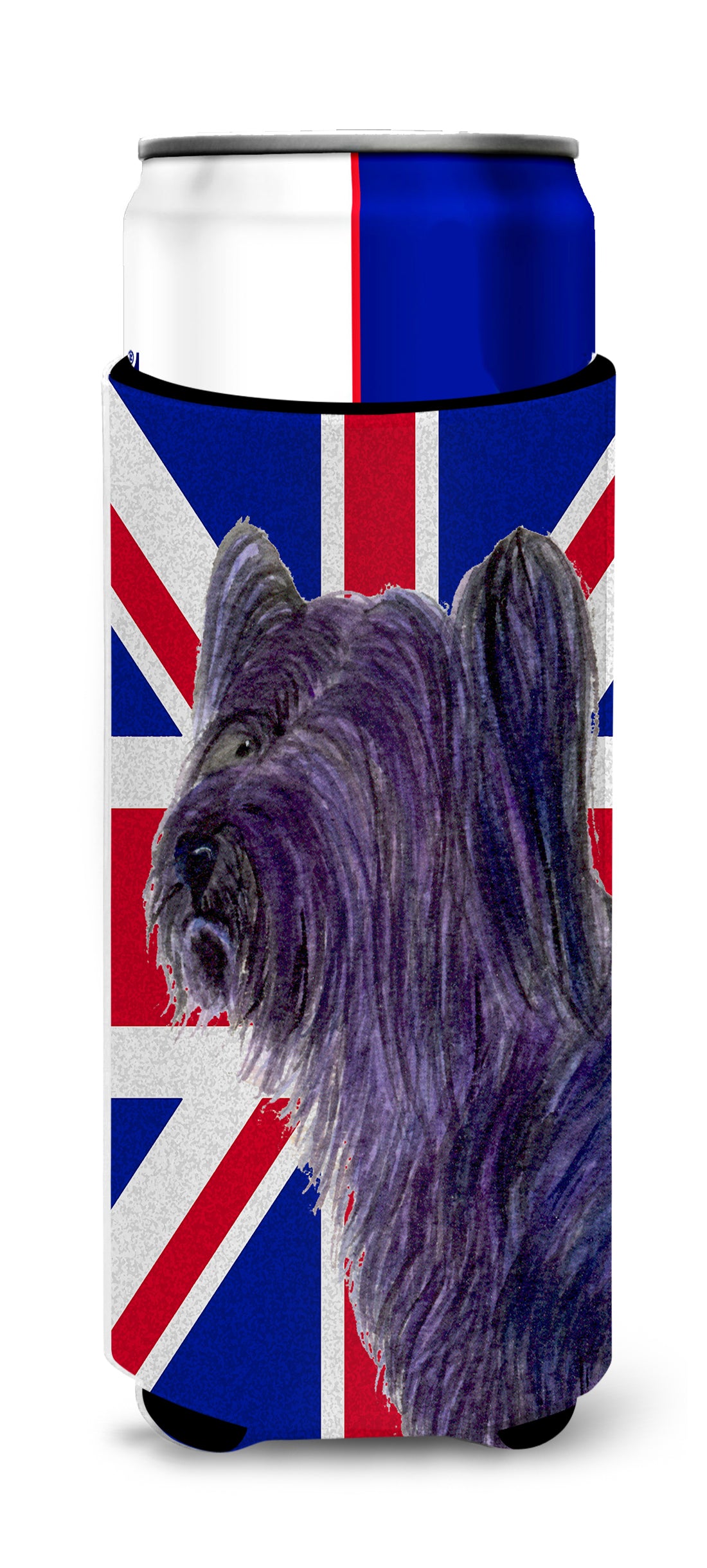 Skye Terrier with English Union Jack British Flag Ultra Beverage Insulators for slim cans SS4905MUK