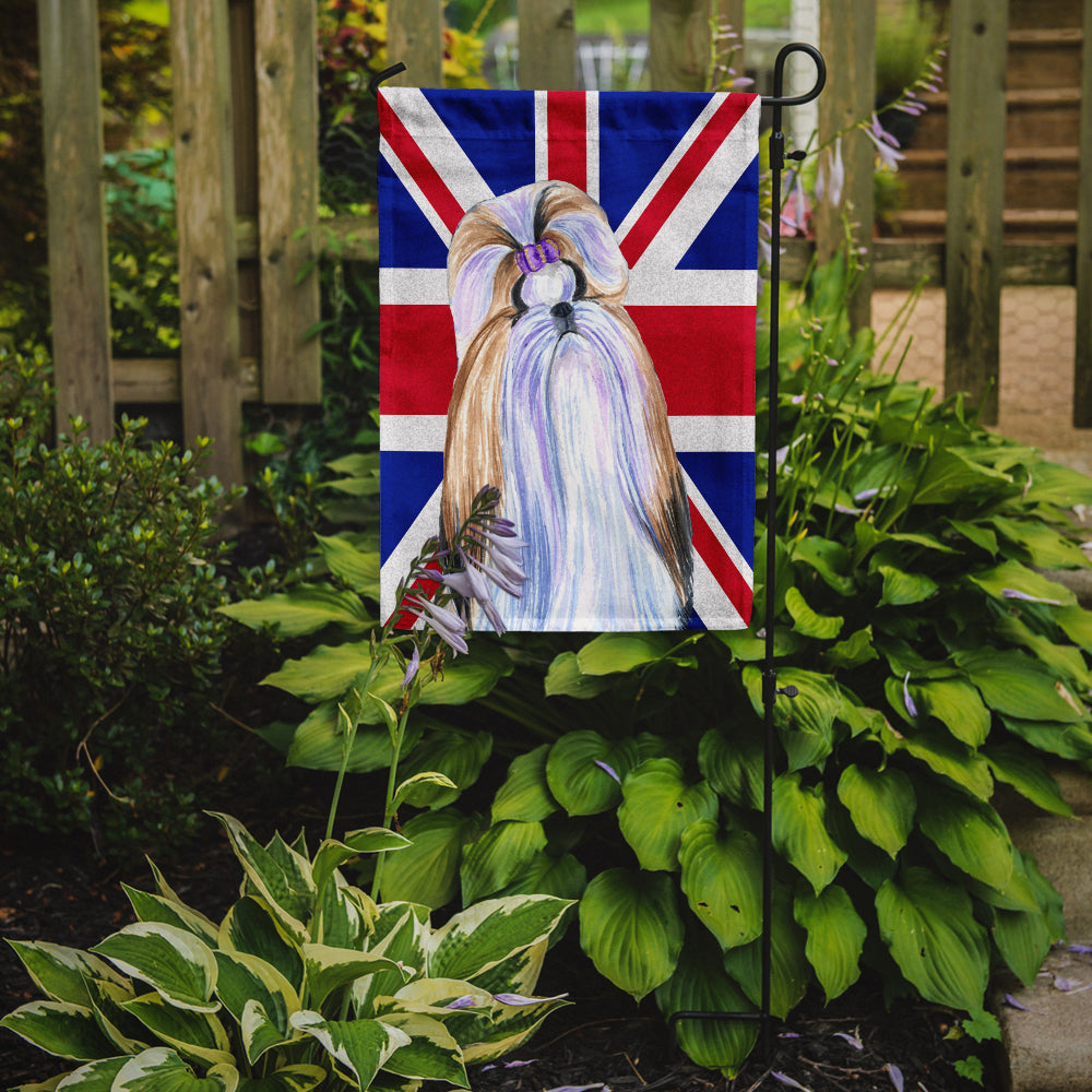 Shih Tzu with English Union Jack British Flag Flag Garden Size SS4907GF