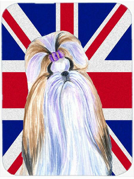 Shih Tzu with English Union Jack British Flag Mouse Pad, Hot Pad or Trivet SS4907MP by Caroline's Treasures