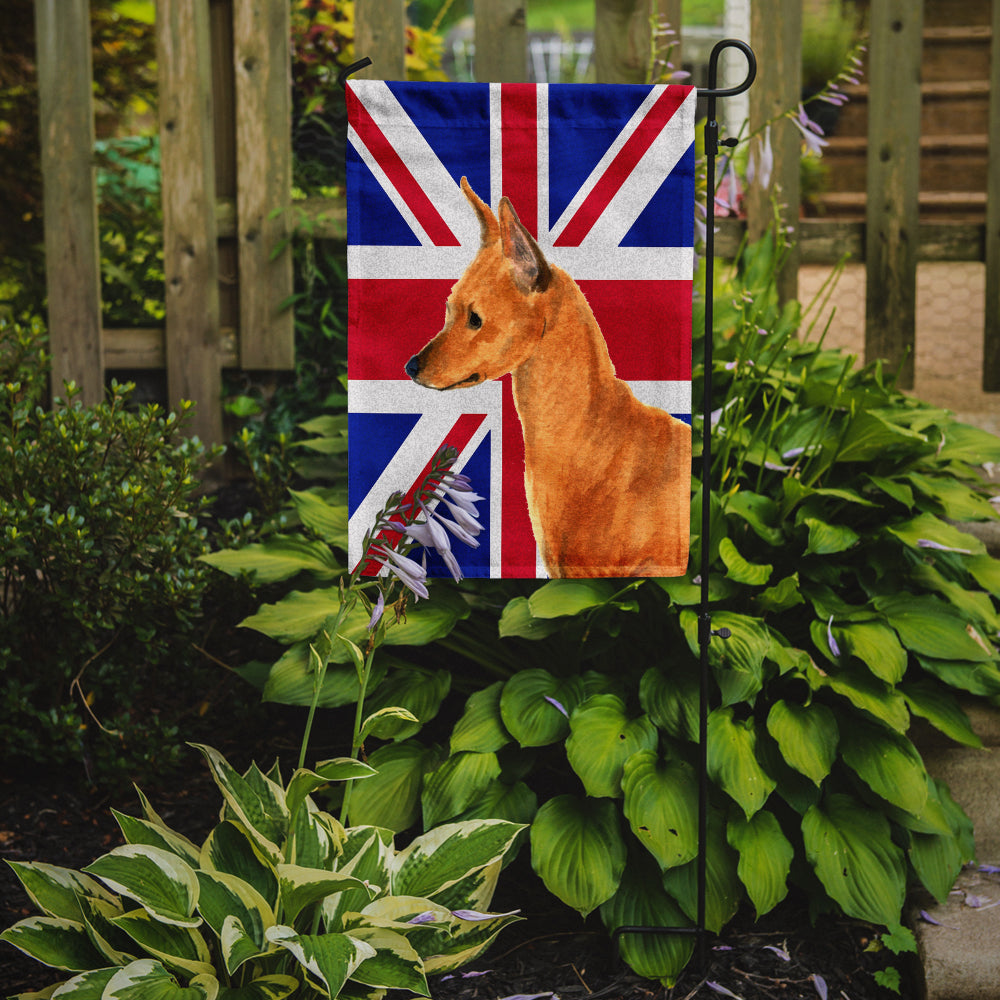 Min Pin with English Union Jack British Flag Flag Garden Size SS4908GF  the-store.com.