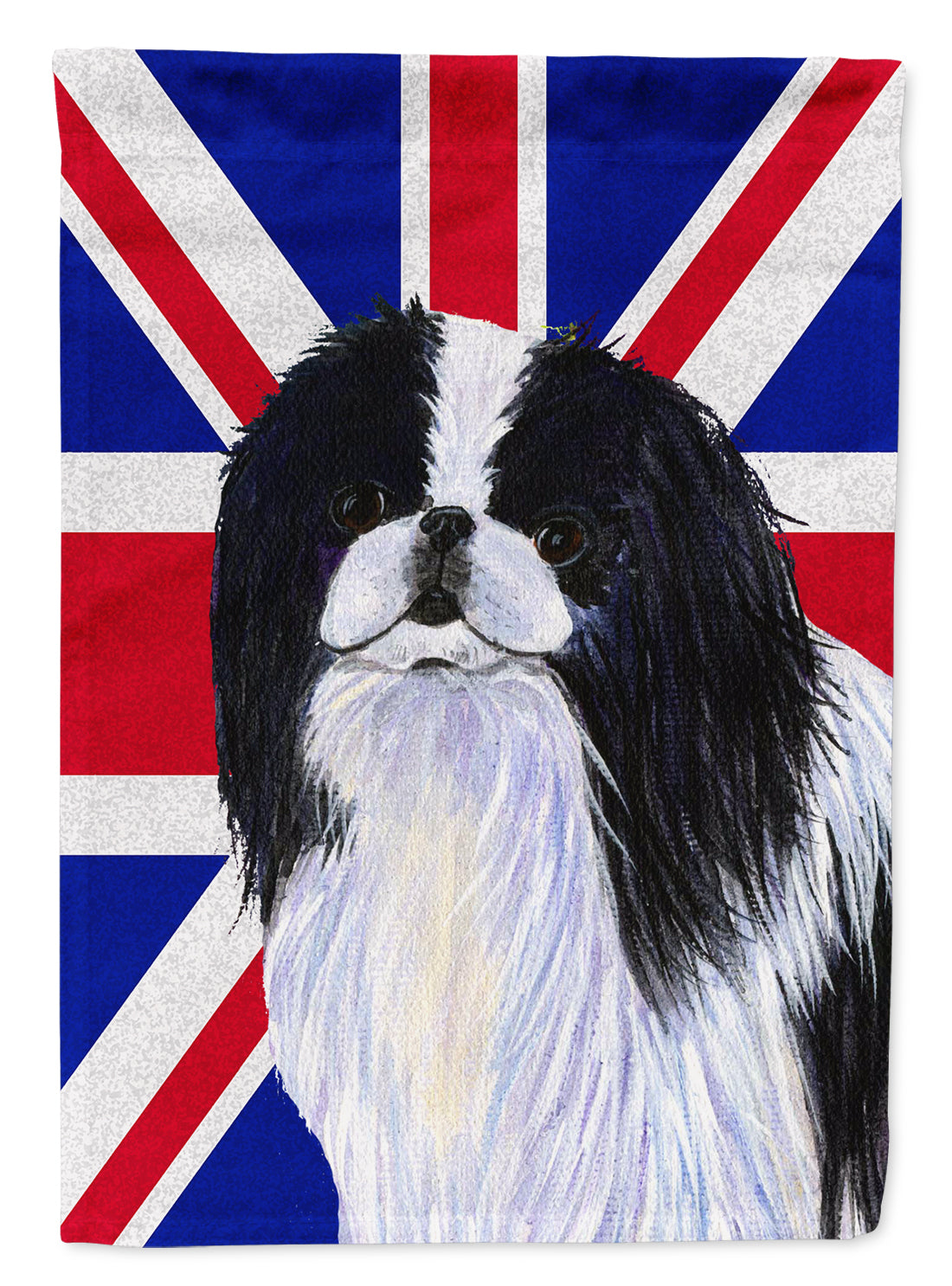 Japanese Chin with English Union Jack British Flag Flag Garden Size SS4909GF  the-store.com.