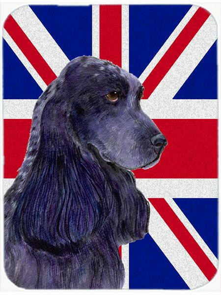 Cocker Spaniel with English Union Jack British Flag Glass Cutting Board Large Size SS4913LCB by Caroline's Treasures