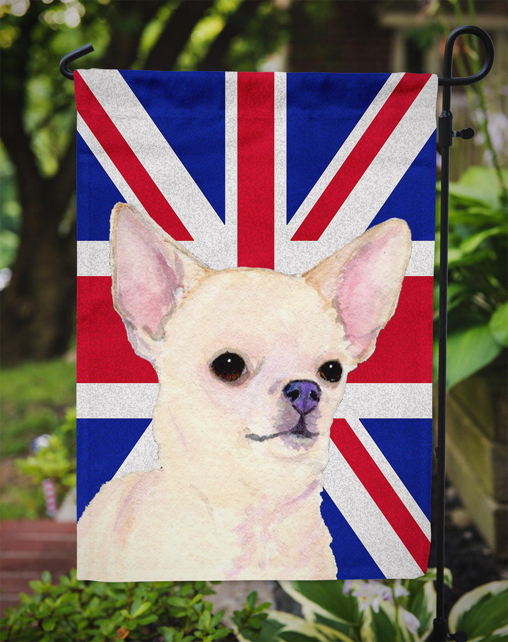 Chihuahua with English Union Jack British Flag Flag Garden Size SS4914GF  the-store.com.