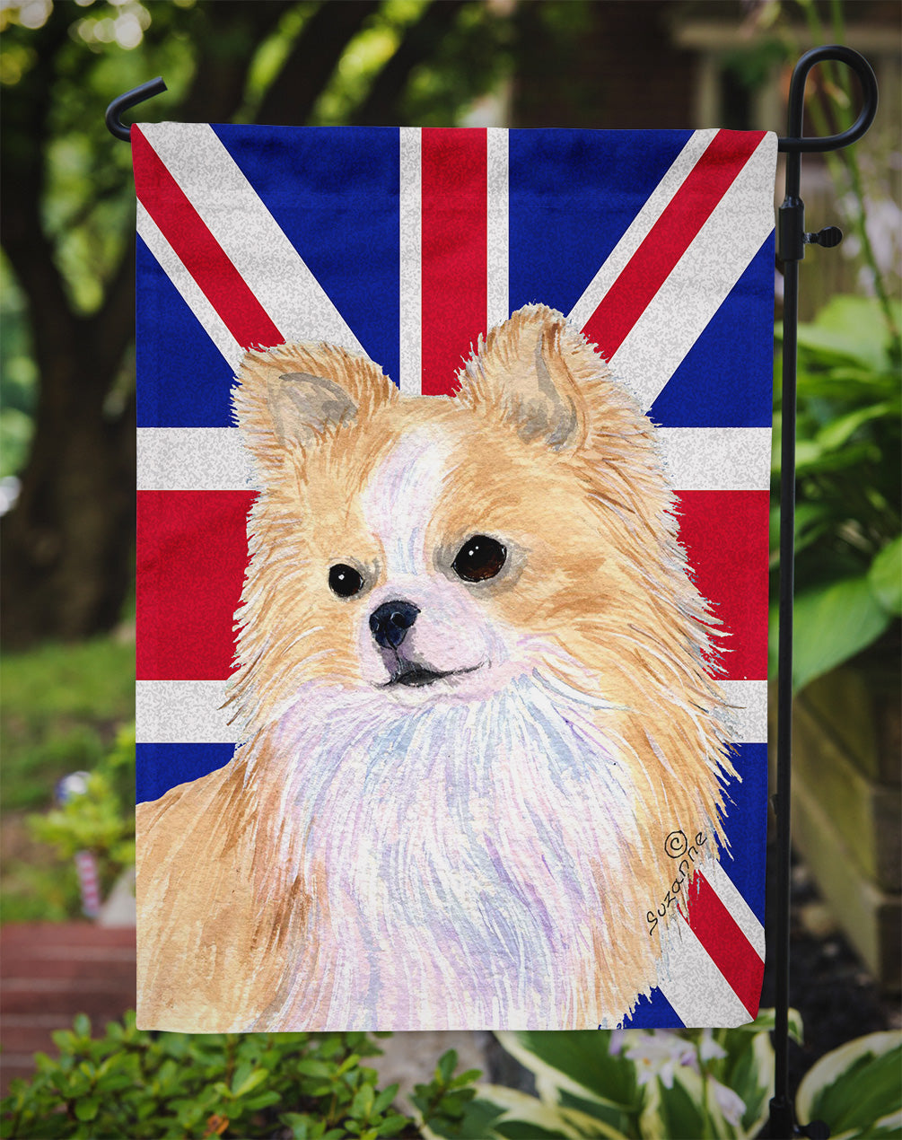 Chihuahua with English Union Jack British Flag Flag Garden Size SS4915GF  the-store.com.