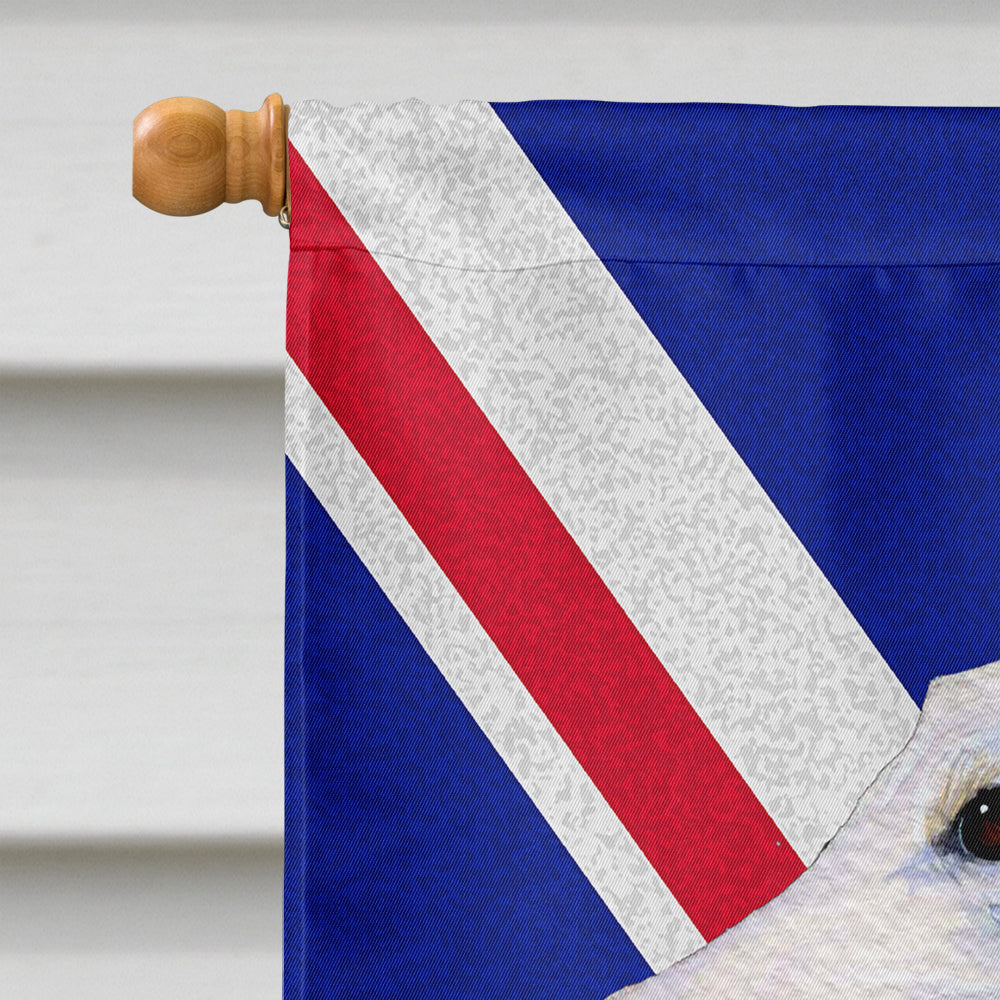 Borzoi with English Union Jack British Flag Flag Canvas House Size SS4917CHF  the-store.com.