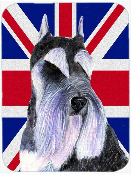Schnauzer with English Union Jack British Flag Mouse Pad, Hot Pad or Trivet SS4919MP by Caroline's Treasures