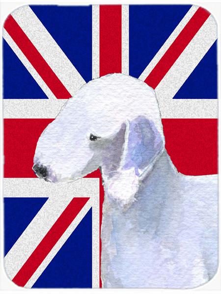 Bedlington Terrier with English Union Jack British Flag Glass Cutting Board Large Size SS4925LCB by Caroline&#39;s Treasures