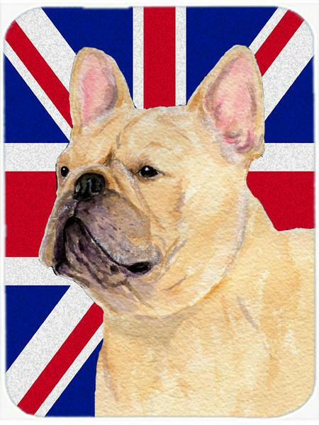 French Bulldog with English Union Jack British Flag Glass Cutting Board Large Size SS4927LCB by Caroline&#39;s Treasures