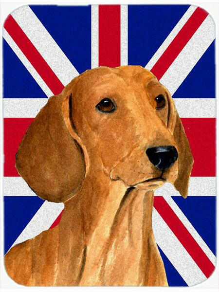 Dachshund with English Union Jack British Flag Mouse Pad, Hot Pad or Trivet SS4929MP by Caroline's Treasures