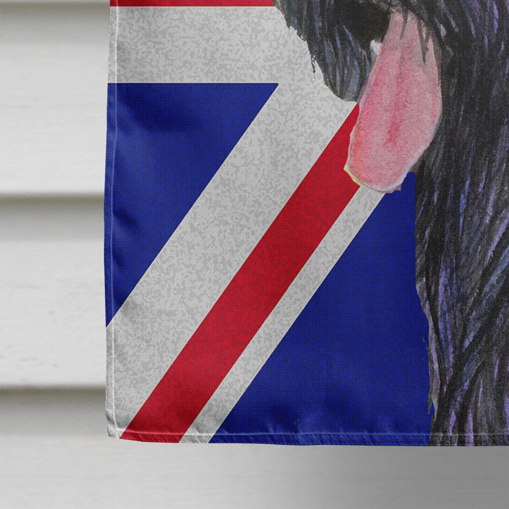 Briard with English Union Jack British Flag Flag Canvas House Size SS4931CHF  the-store.com.