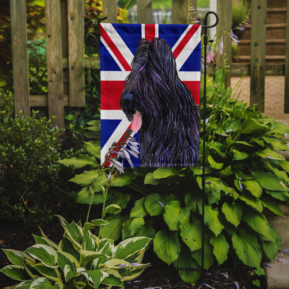 Briard with English Union Jack British Flag Flag Garden Size SS4931GF  the-store.com.