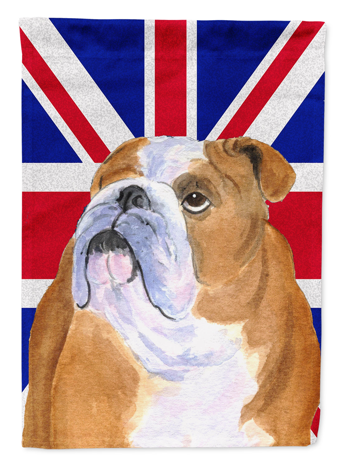 English Bulldog with English Union Jack British Flag Flag Canvas House Size SS4933CHF