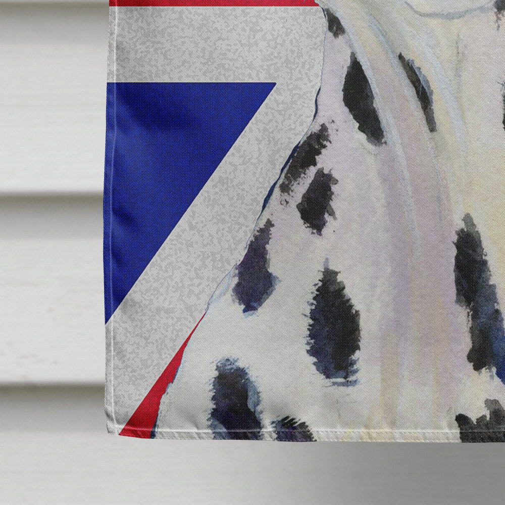 Dalmatian with English Union Jack British Flag Flag Canvas House Size SS4934CHF  the-store.com.