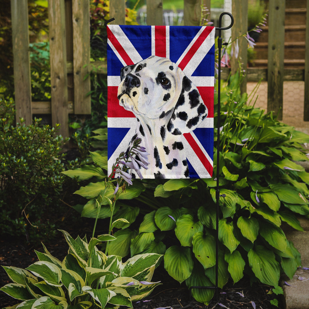 Dalmatian with English Union Jack British Flag Flag Garden Size  the-store.com.