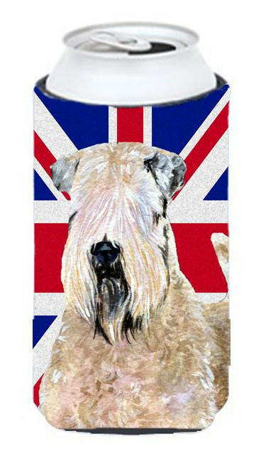Wheaten Terrier Soft Coated with English Union Jack British Flag Tall Boy Beverage Insulator Hugger SS4935TBC by Caroline&#39;s Treasures