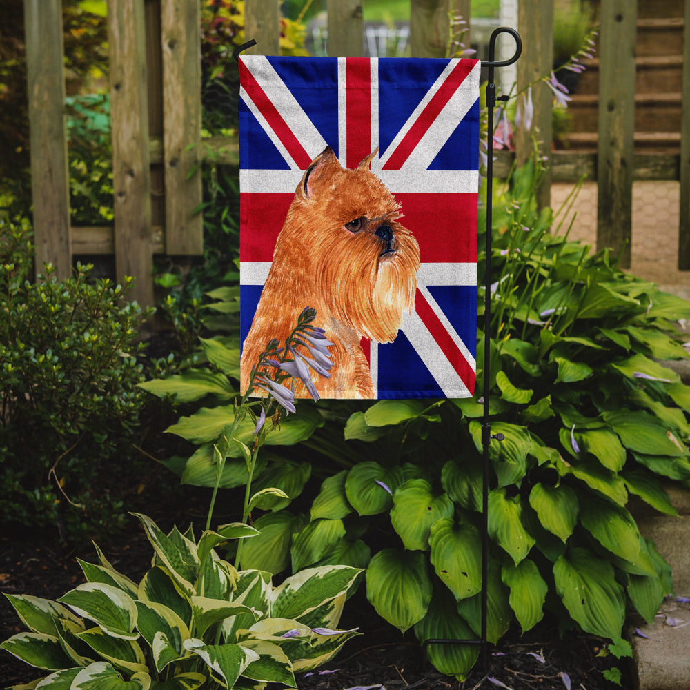 Brussels Griffon with English Union Jack British Flag Flag Garden Size  the-store.com.