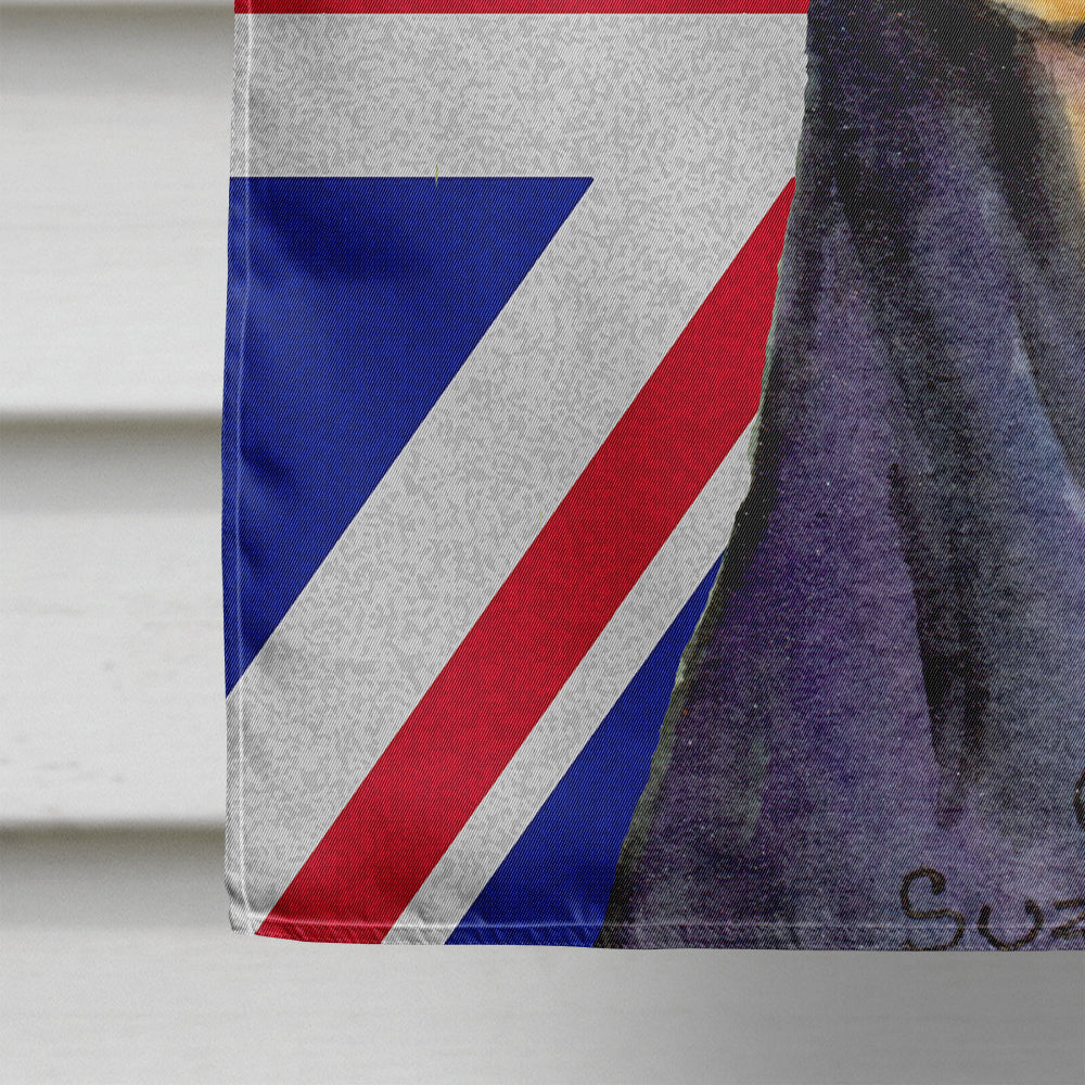 Doberman with English Union Jack British Flag Flag Canvas House Size SS4937CHF