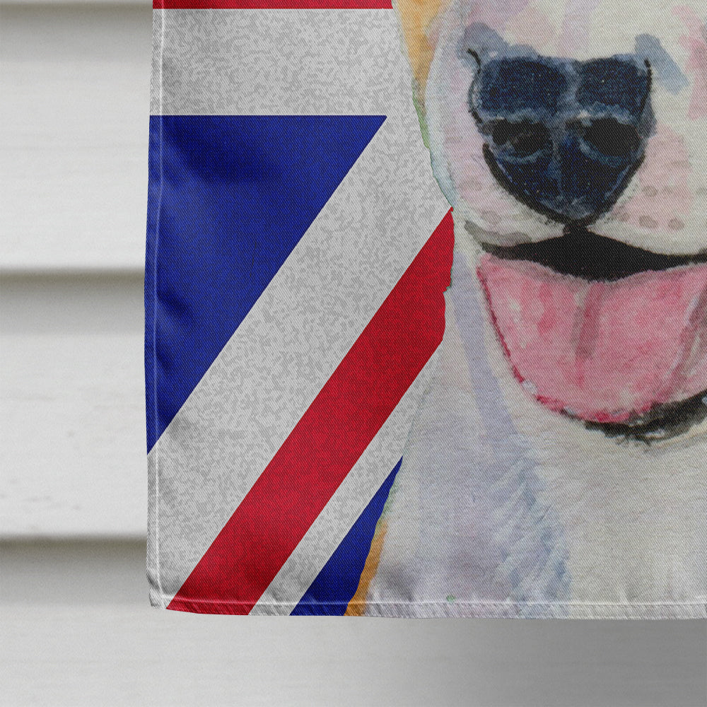 Bull Terrier with English Union Jack British Flag Flag Canvas House Size SS4938CHF  the-store.com.