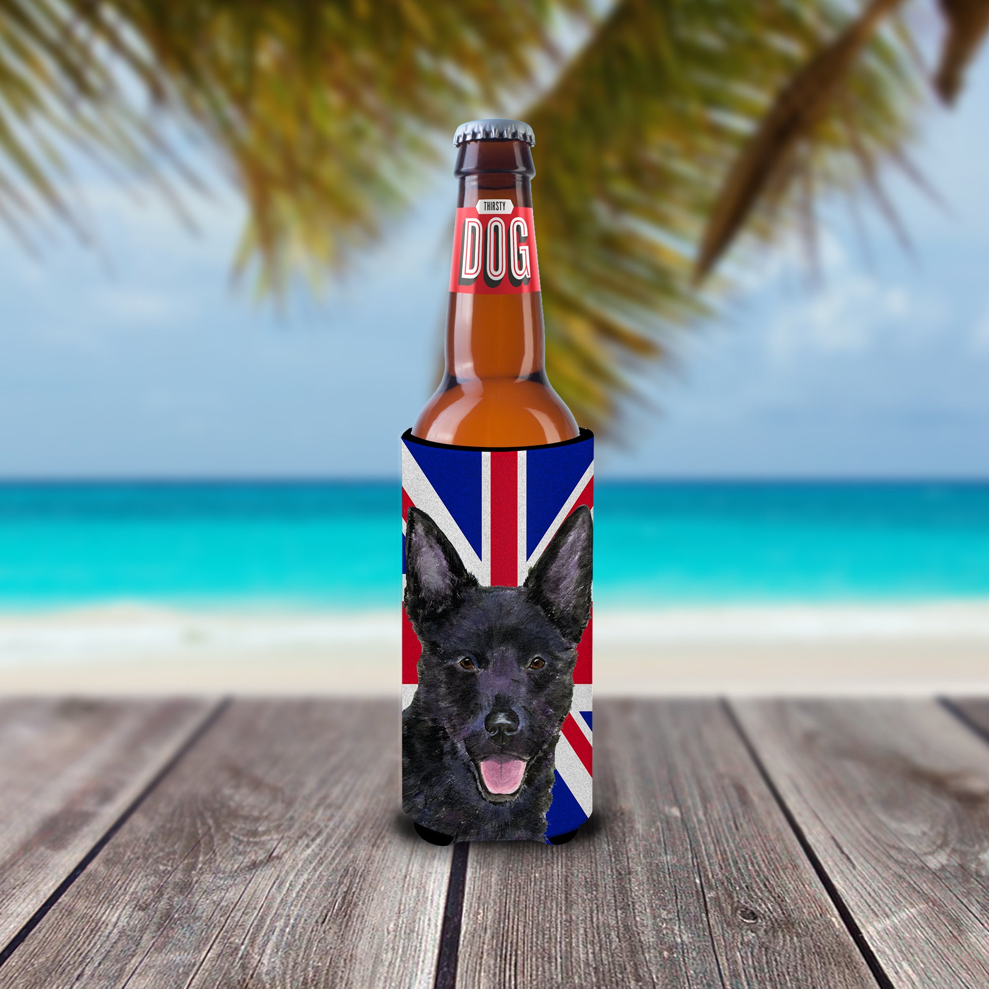 Australian Kelpie with English Union Jack British Flag Ultra Beverage Insulators for slim cans SS4940MUK