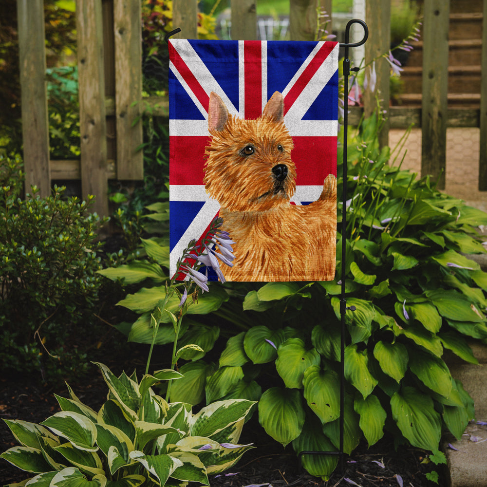 Norwich Terrier with English Union Jack British Flag Flag Garden Size SS4941GF  the-store.com.