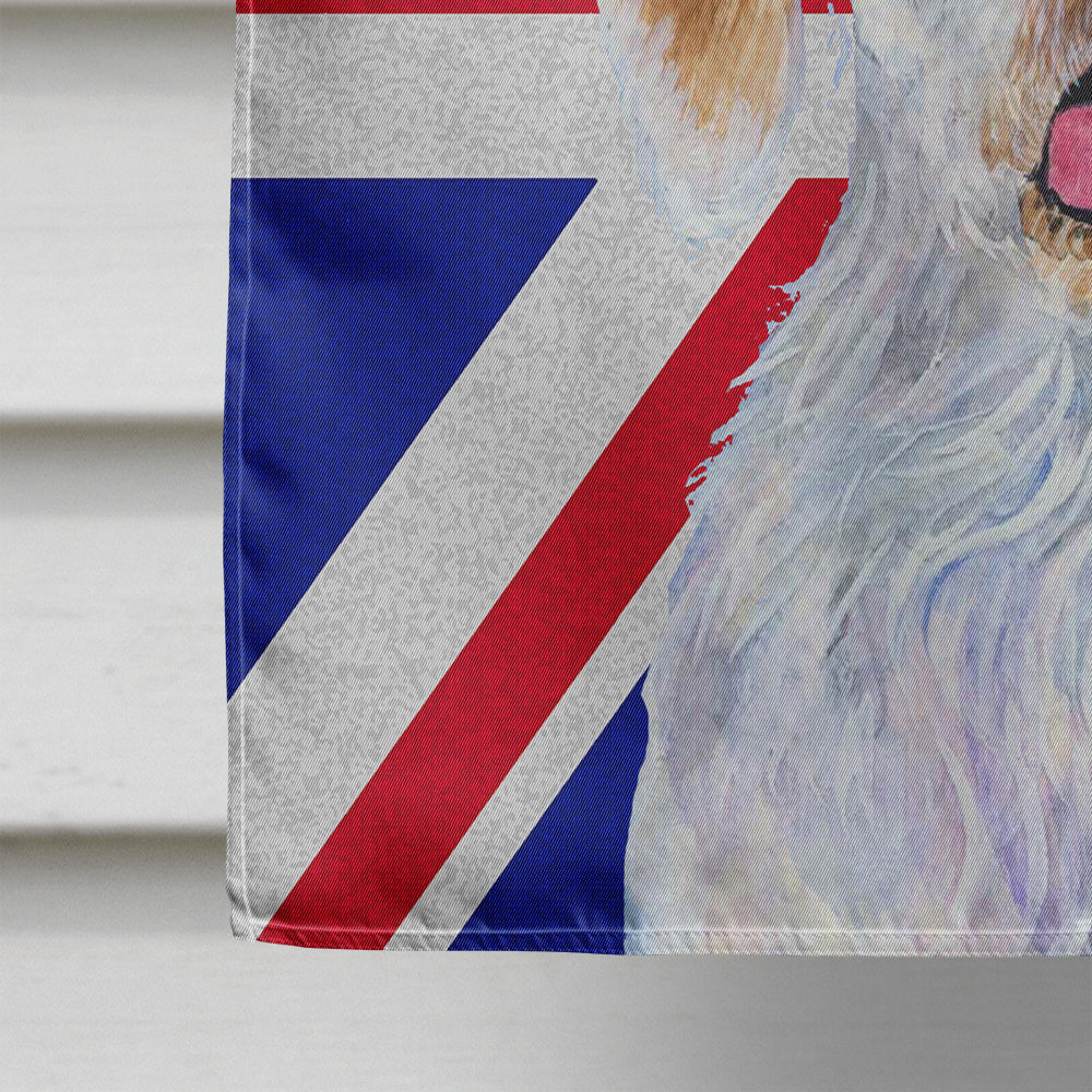 Clumber Spaniel with English Union Jack British Flag Flag Canvas House Size SS4942CHF