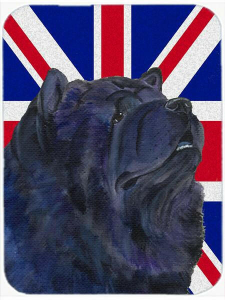 Chow Chow with English Union Jack British Flag Glass Cutting Board Large Size SS4943LCB by Caroline&#39;s Treasures