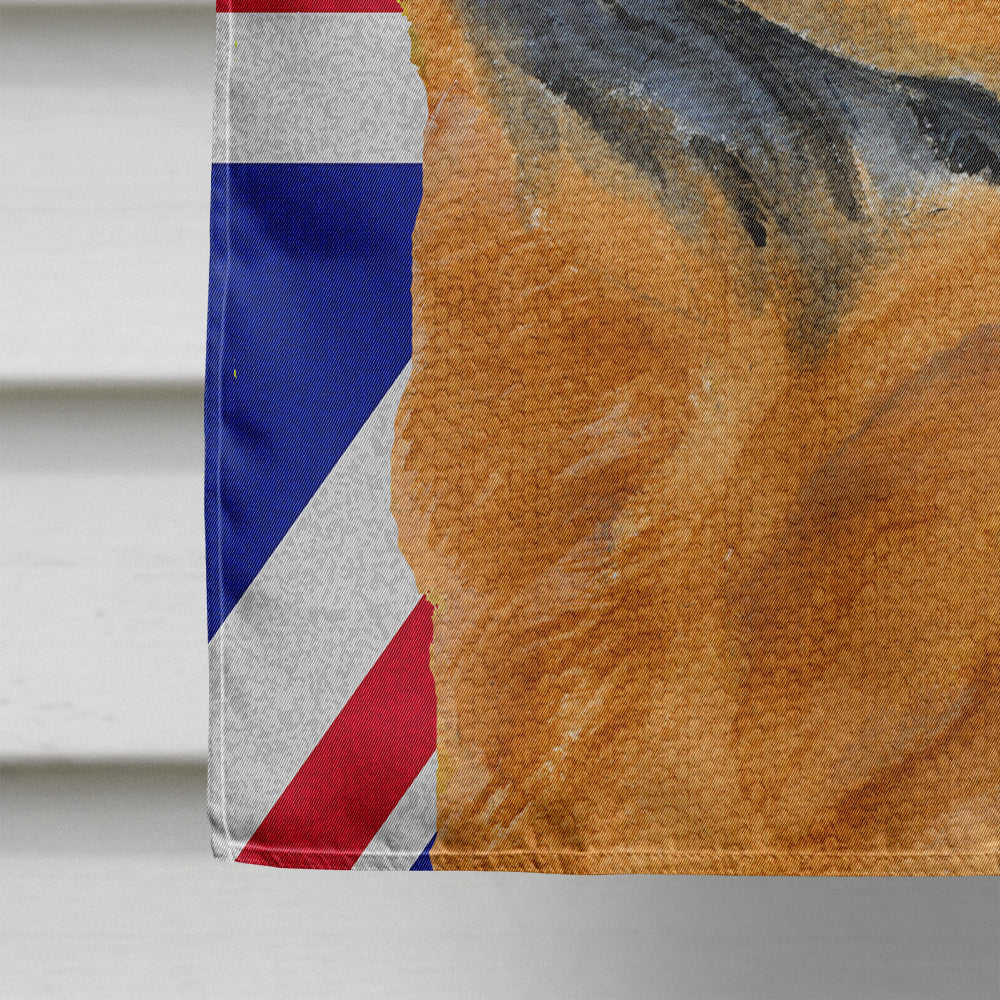 Chow Chow with English Union Jack British Flag Flag Canvas House Size SS4944CHF  the-store.com.