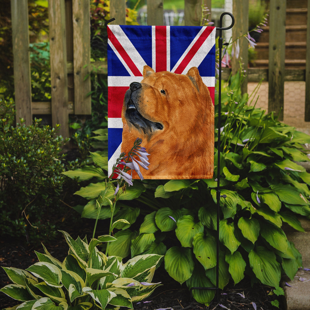 Chow Chow with English Union Jack British Flag Flag Garden Size  the-store.com.