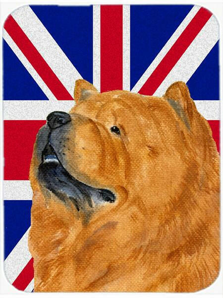 Chow Chow with English Union Jack British Flag Glass Cutting Board Large Size SS4944LCB by Caroline&#39;s Treasures