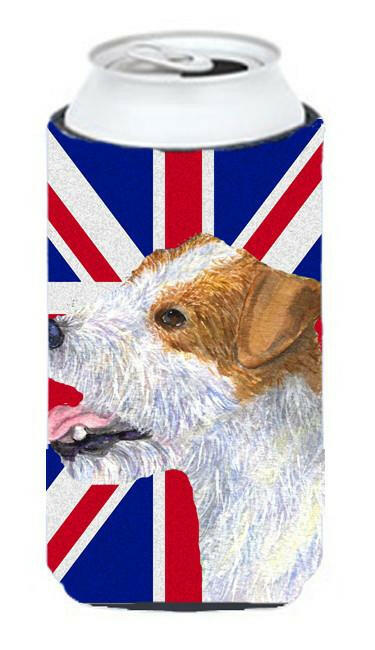 Jack Russell Terrier with English Union Jack British Flag Tall Boy Beverage Insulator Hugger SS4946TBC by Caroline&#39;s Treasures