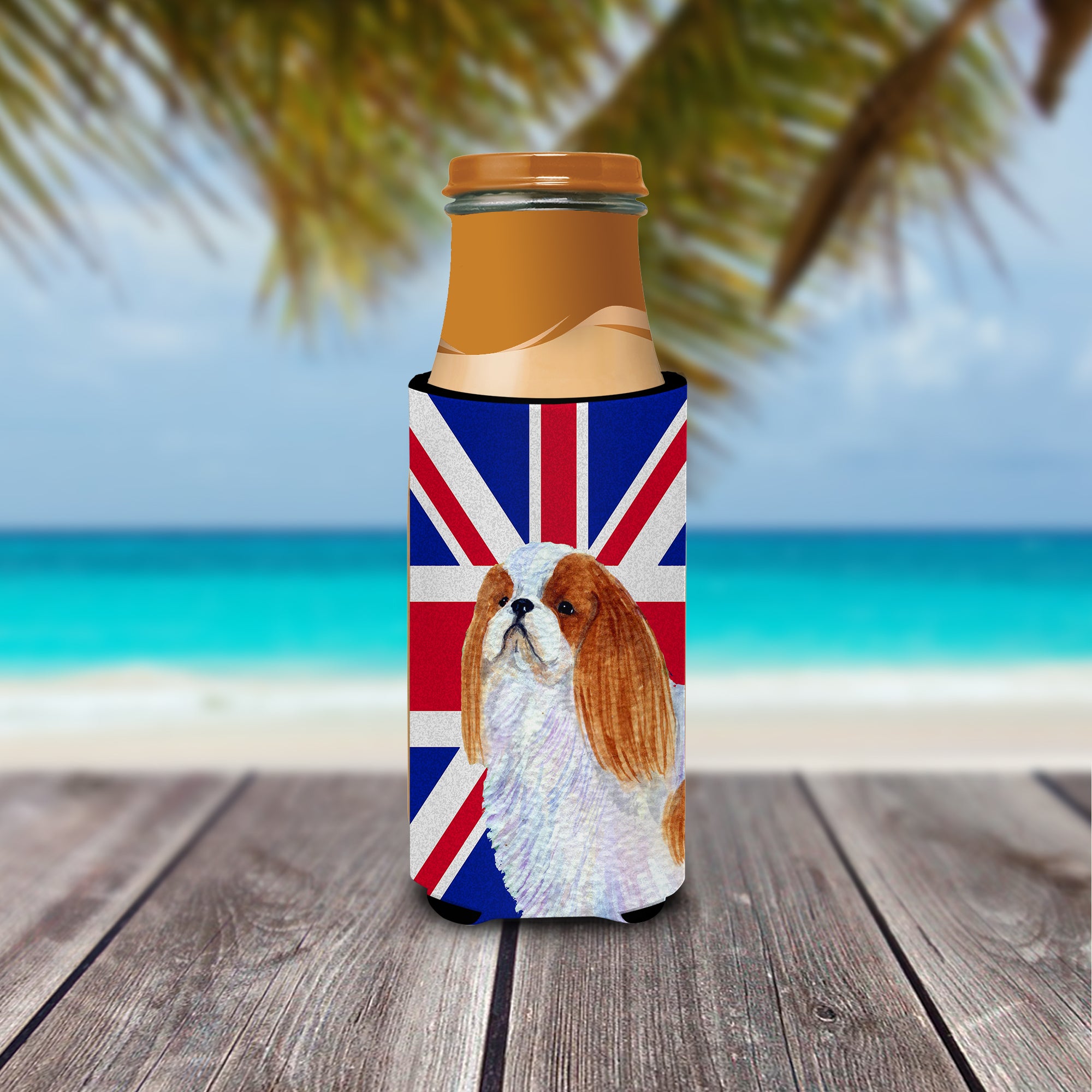 English Toy Spaniel with English Union Jack British Flag Ultra Beverage Insulators for slim cans SS4949MUK.
