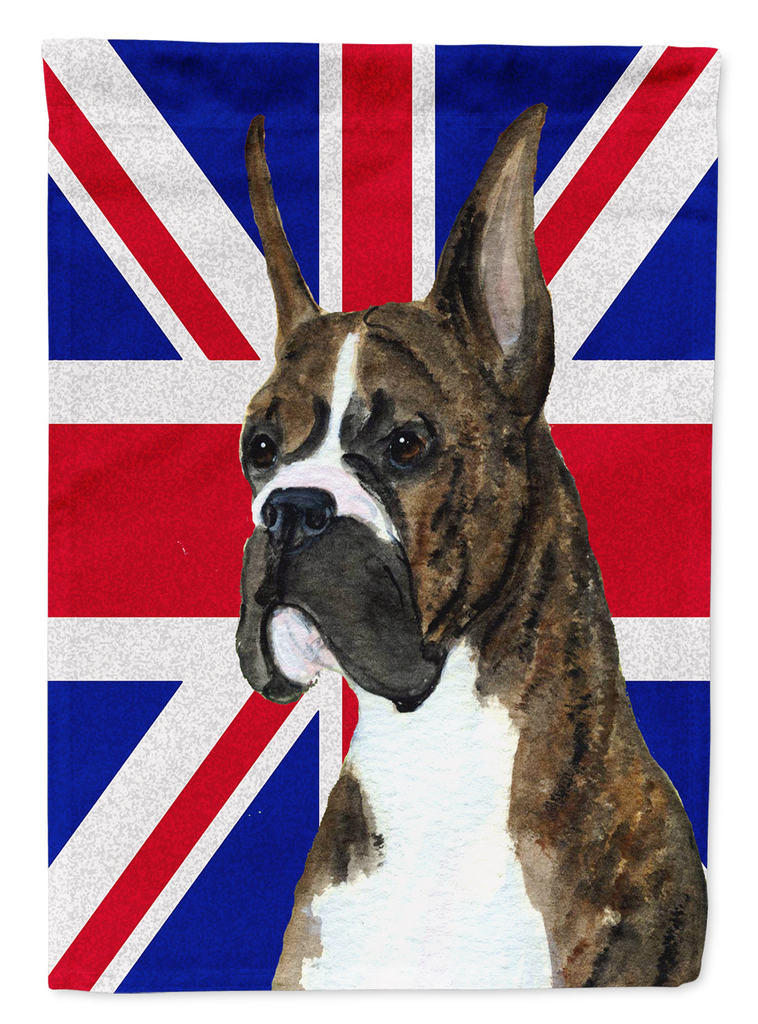 Boxer with English Union Jack British Flag Flag Canvas House Size SS4950CHF  the-store.com.