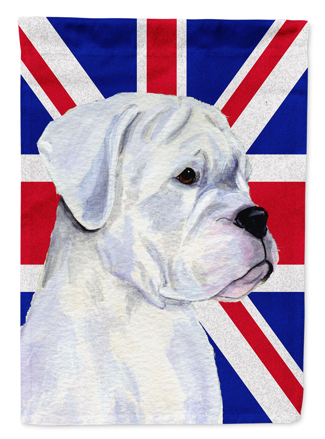 Boxer with English Union Jack British Flag Flag Canvas House Size SS4951CHF