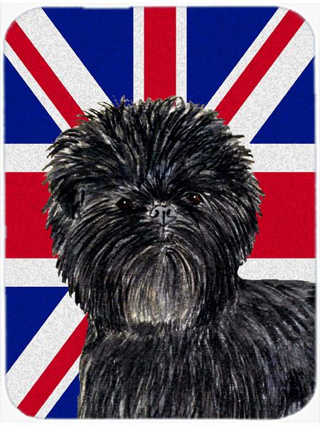 Affenpinscher with English Union Jack British Flag Glass Cutting Board Large Size SS4953LCB by Caroline's Treasures