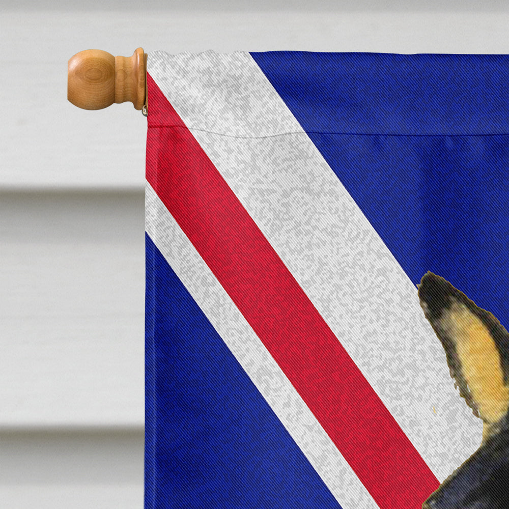 Basenji with English Union Jack British Flag Flag Canvas House Size SS4956CHF