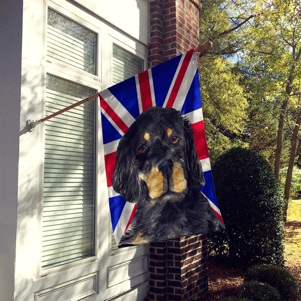 Gordon Setter with English Union Jack British Flag Flag Canvas House Size SS4957CHF  the-store.com.