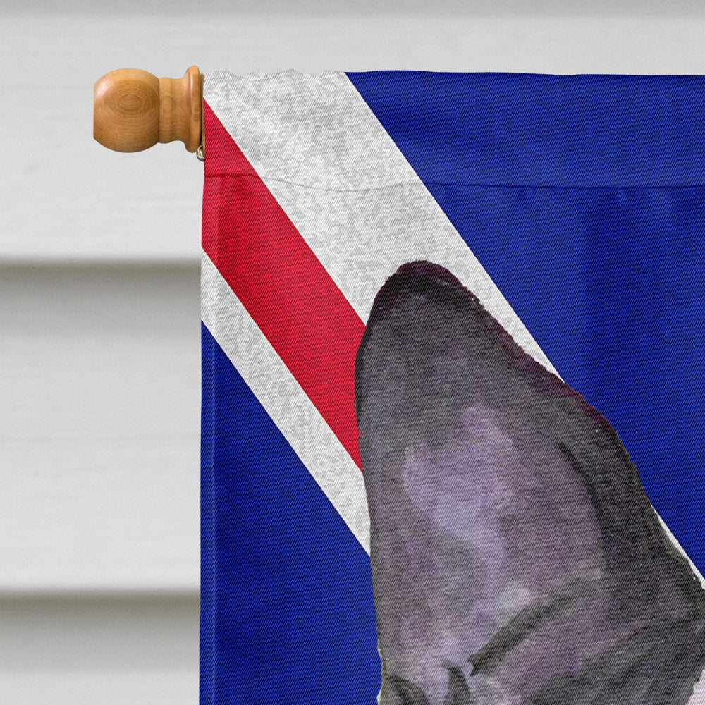 Boston Terrier with English Union Jack British Flag Flag Canvas House Size SS4958CHF  the-store.com.