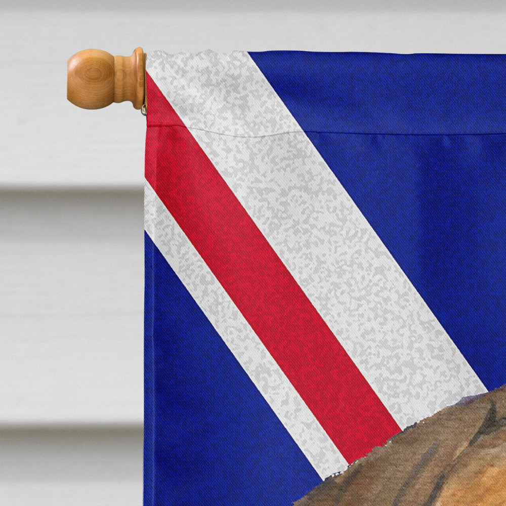 Bullmastiff with English Union Jack British Flag Flag Canvas House Size SS4959CHF