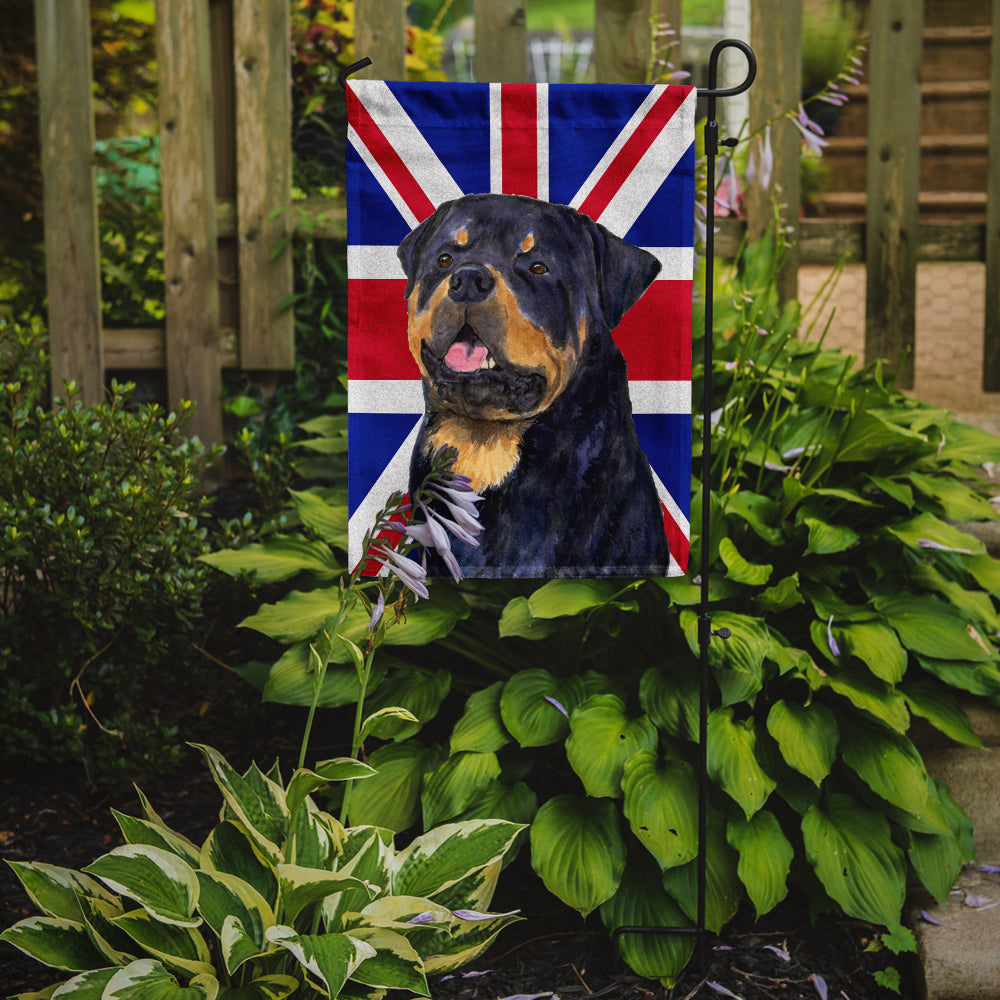 Rottweiler with English Union Jack British Flag Flag Garden Size SS4966GF