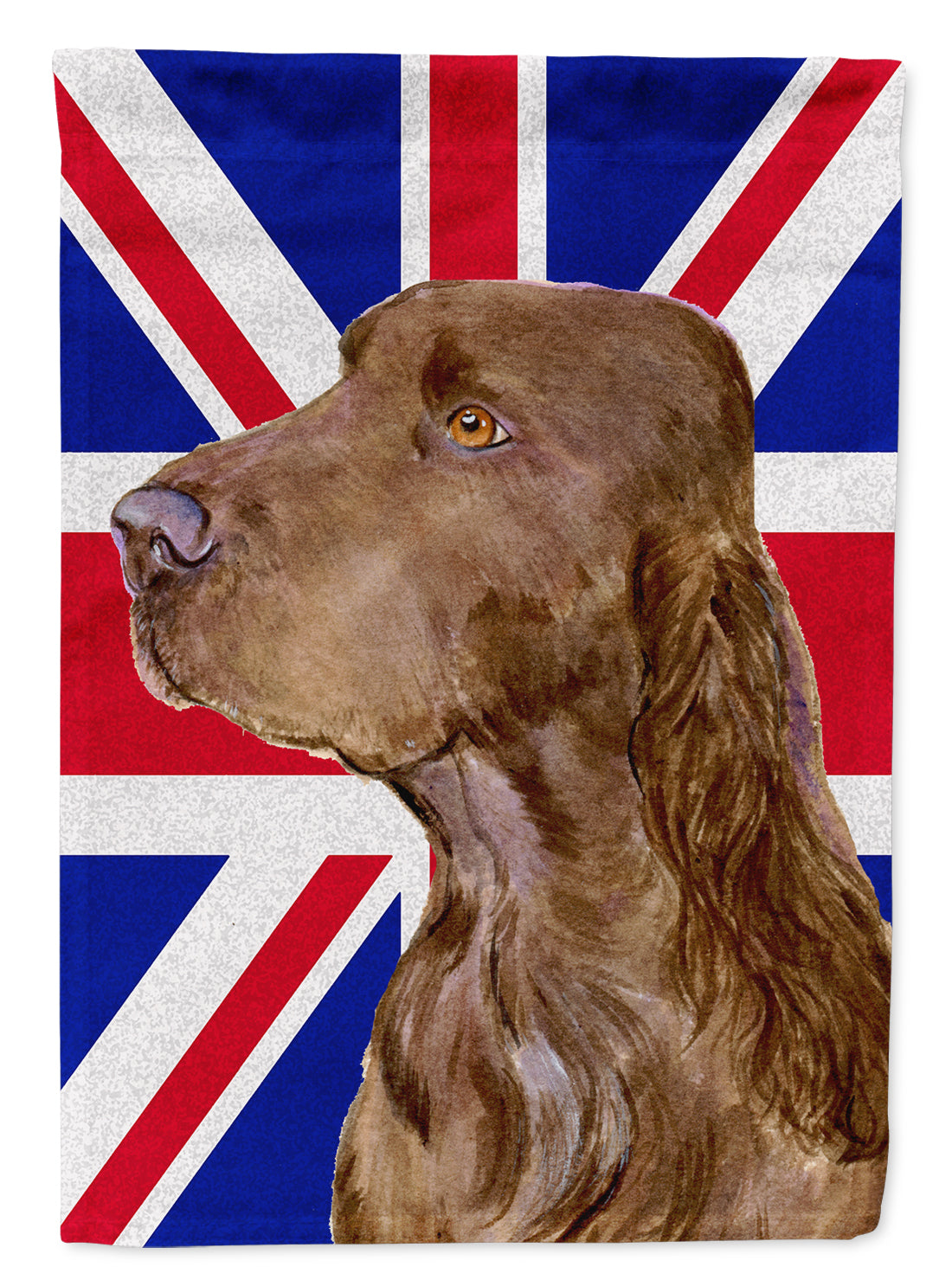 Field Spaniel with English Union Jack British Flag Flag Garden Size SS4967GF  the-store.com.