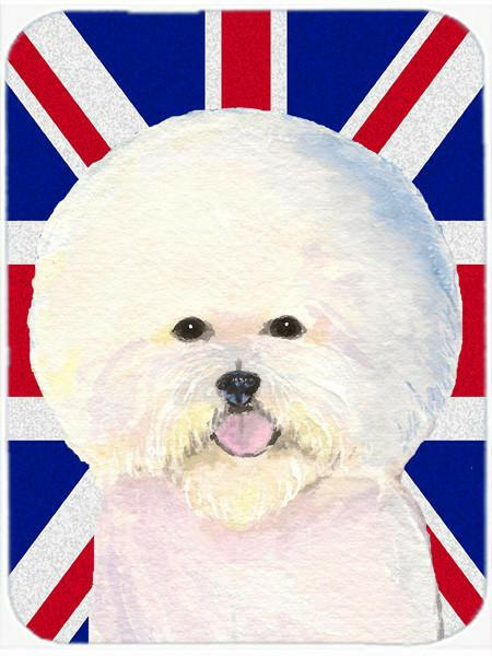 Bichon Frise with English Union Jack British Flag Mouse Pad, Hot Pad or Trivet SS4968MP by Caroline's Treasures