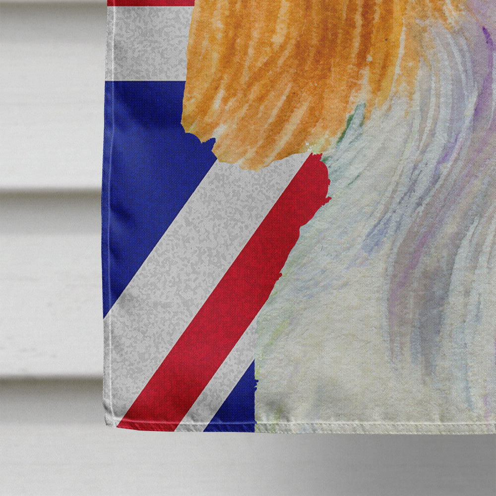 Cavalier Spaniel with English Union Jack British Flag Flag Canvas House Size SS4969CHF  the-store.com.